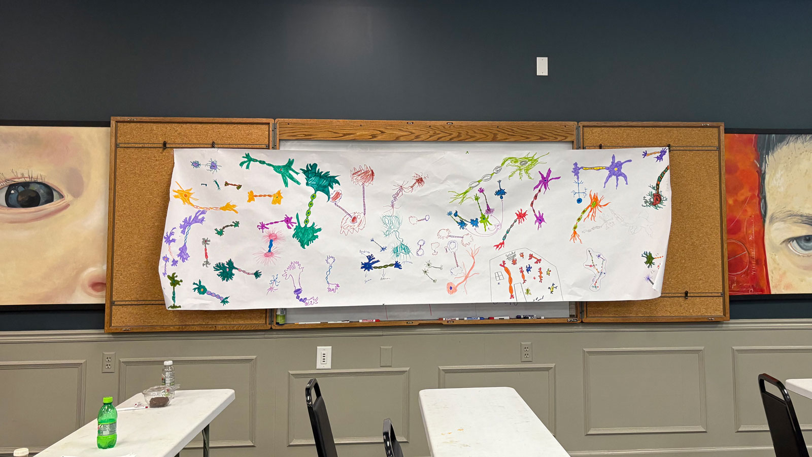 neuron art by middle school campers
