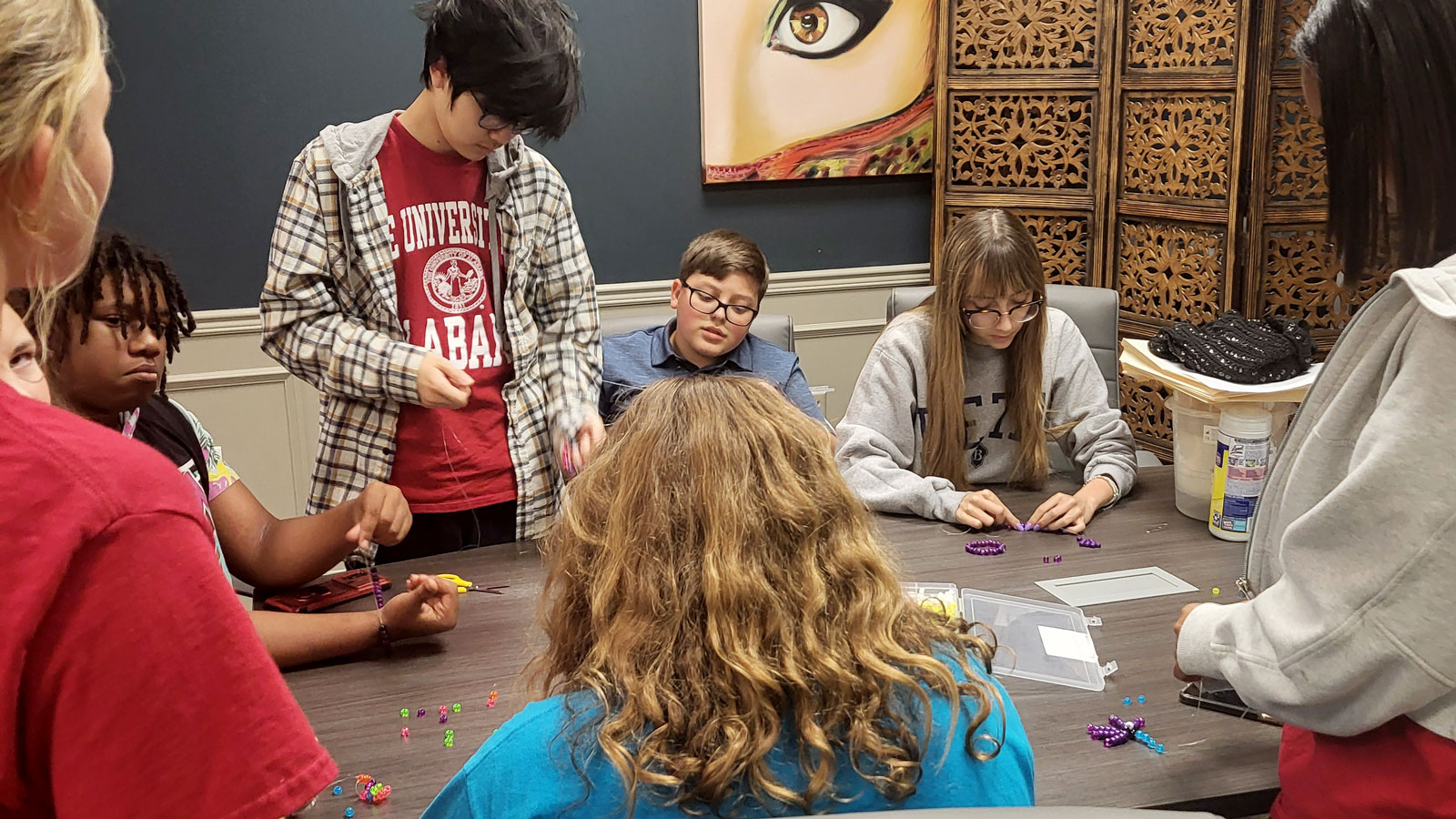 student participants in neuroscience camp